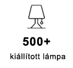 500+ kiállított lámpa